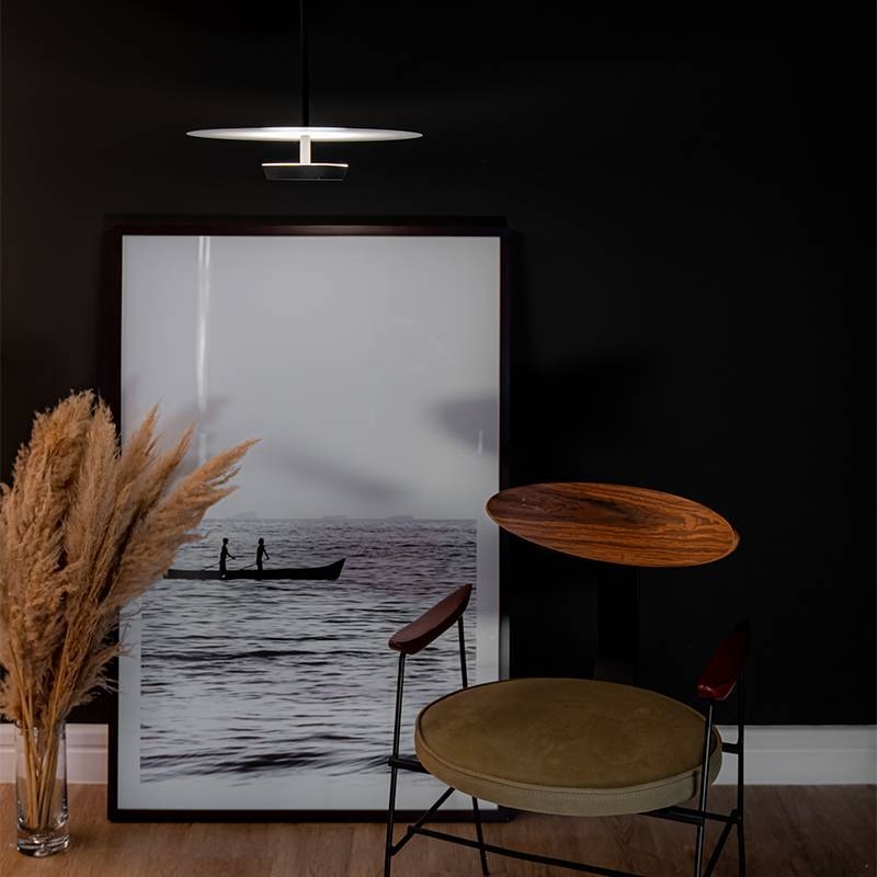 Pendente Nordecor Dolla 18 watts 3000K Preto Ø400x600mm 2523