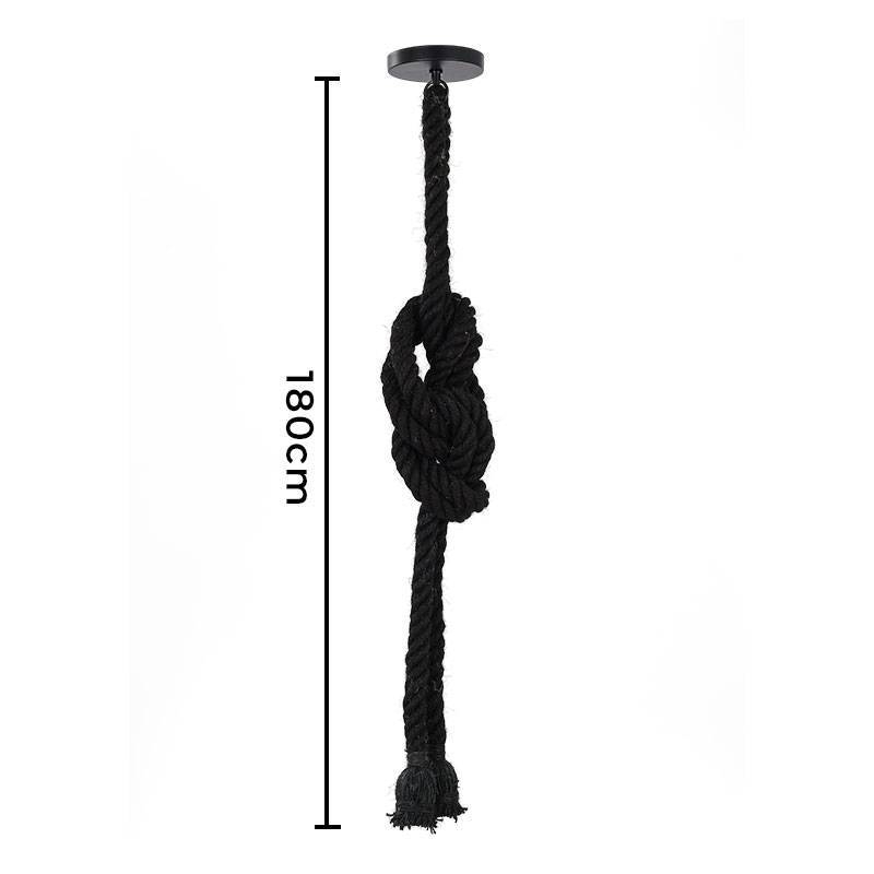 Pendente Corda Duplo Nordecor 2L E27 1,8 mts Cor Preto 2035