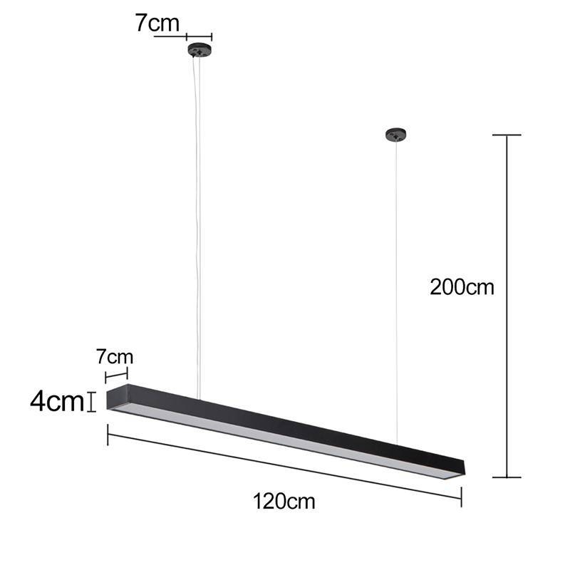 Pendente Nordecor Otan 24 watts 3000K Preto 1200x40x70mm 2260