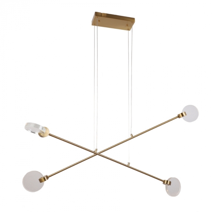Pendente Skylight Sand Dourado e Cristal 12 watts 3000K Bivolt 1200mm SKY-3053DO