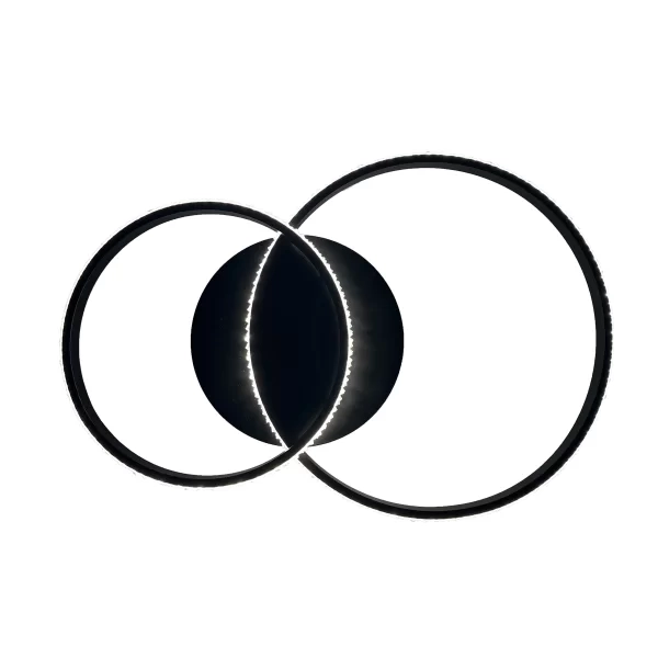 Plafon GMH Hera Preto 44 watts 3000K Bivolt 600X400mm PL-HERA-70-PRETO