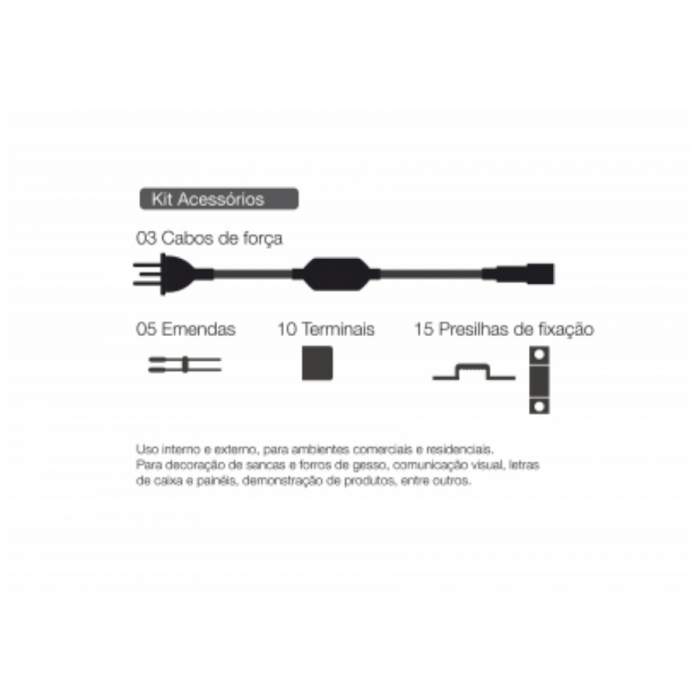 Fita de Led Romalux Siliconada 6 watts/mt 3000K 127V IP66 (Rolo de 25 metros) 10083