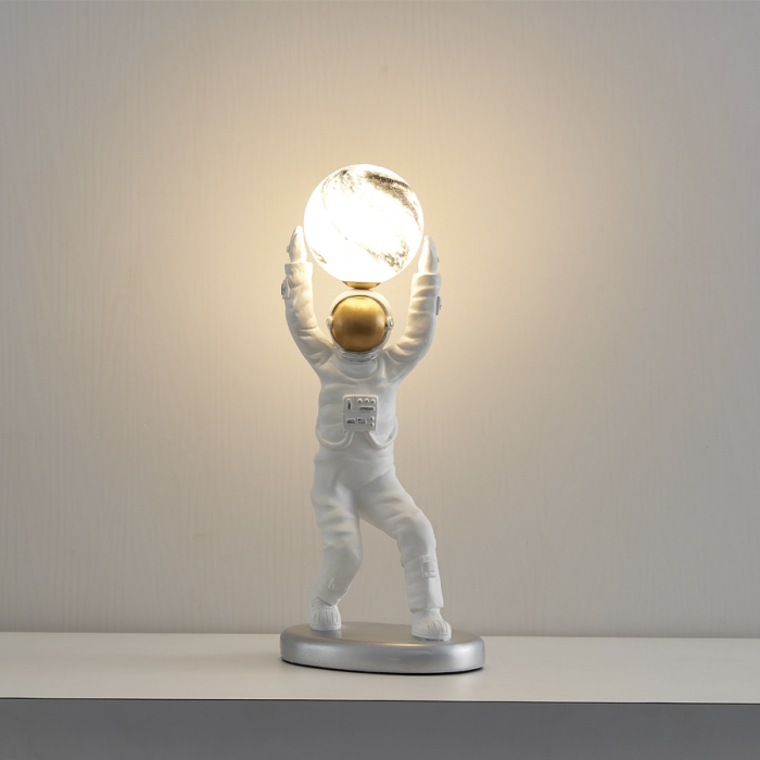 Abajur Skylight Mars Branco e Dourado 1L G9 Bivolt 440XØ250mm SKY-3088AB