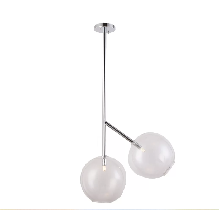 Pendente Skylight Bell Cromado e Transparente 2L G9 1500X700mm SKY-3047CR