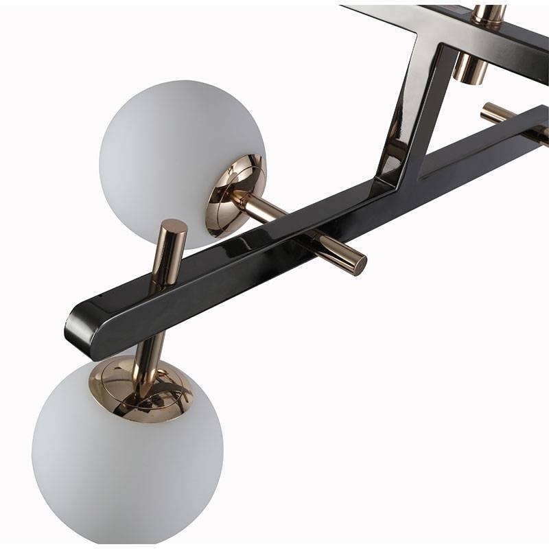 Pendente Nordecor Romai Ori 7L G9 Onix e Dourado 850x500mm 2195