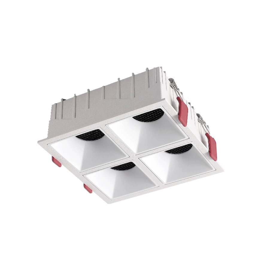 Luminária Embutir Romalux Square 28 watts 2700K 24° Antiofuscante IP20 125x125x55mm 80218