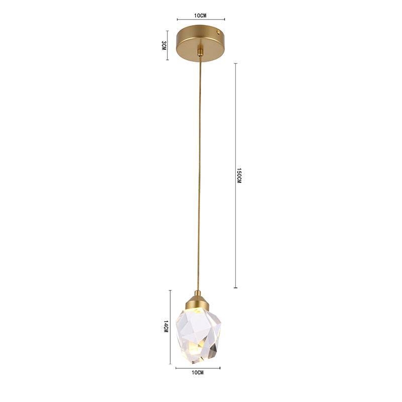 Pendente Nordecor Mya Dourado 3 watts 3000K Bivolt 140x100mm 2411