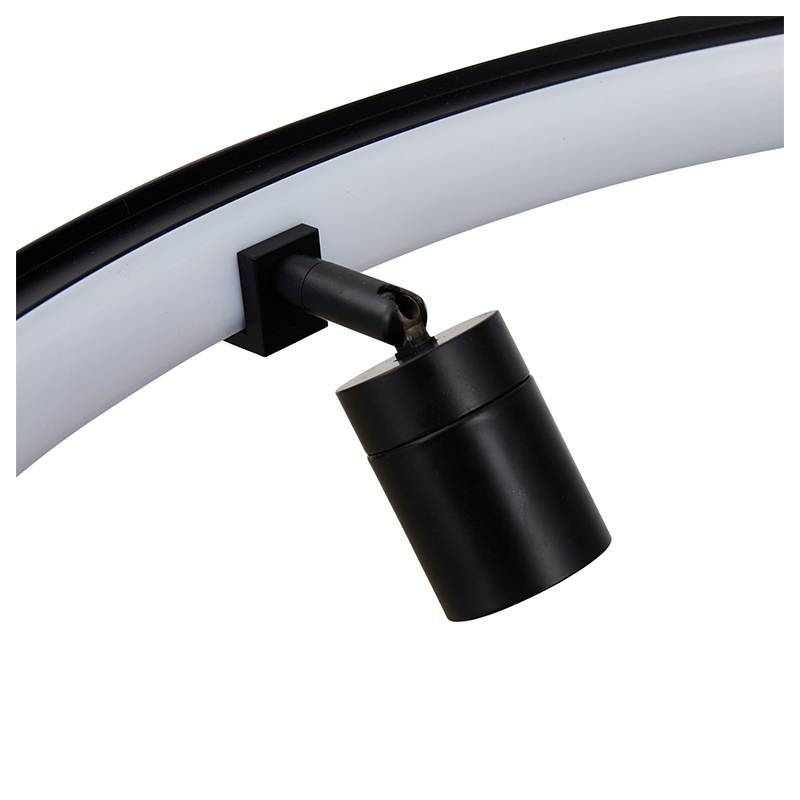 Pendente Nordecor Lilla 39 watts + 3 Spots 3 watts 3000K Preto Ø600mm 2539