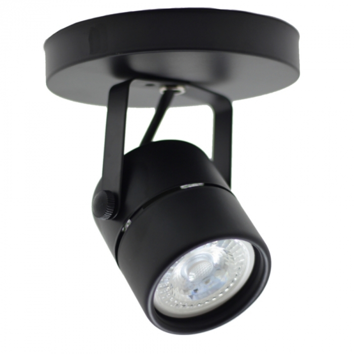 Spot Skylight Usual c/ Canopla Preto Alumínio e ABS 1L MR16 Bivolt Ø78X115mm SKY-160PT