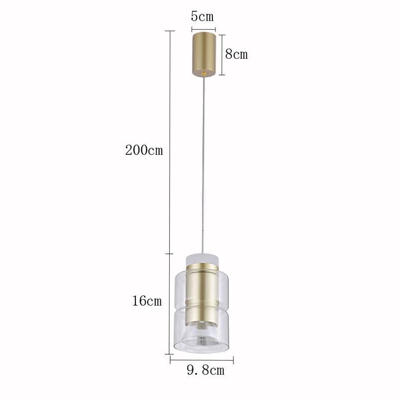 Pendente Nordecor Roz 10 watts 3000K Dourado Fosco Ø98x160mm 2698