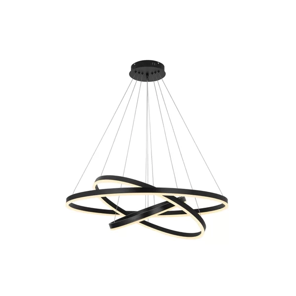 Pendente GMH Cosmos Preto 113 watts 3000K Bivolt Ø400/600/800mm P-COSMOS-180-PRETO