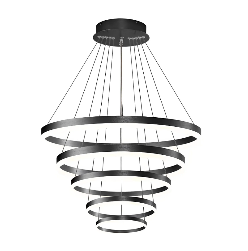 Pendente GMH Cosmos Preto 243 watts 3000K Bivolt Ø400/600/800/1000/1200mm P-COSMOS-400-PRETO