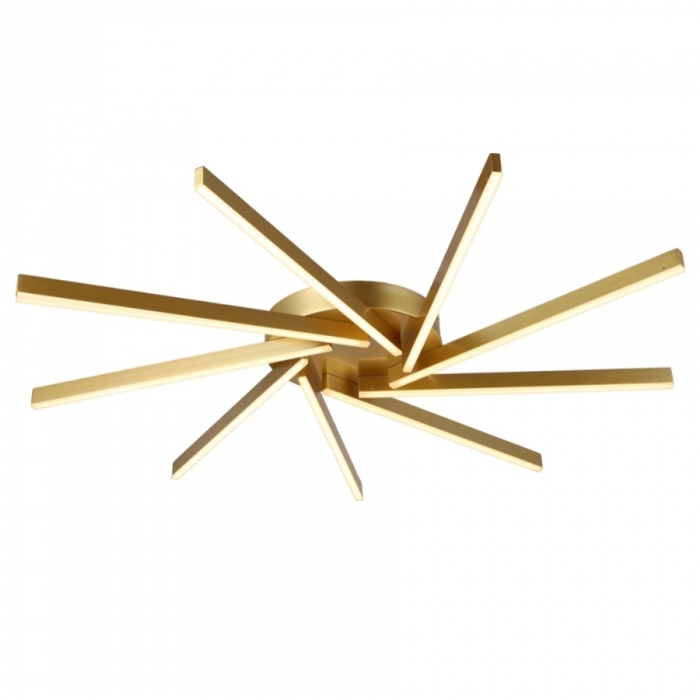 Plafon Skylight Weapon Dourado 72 watts 3000K Bivolt Ø930X70mm SKY-3073DO