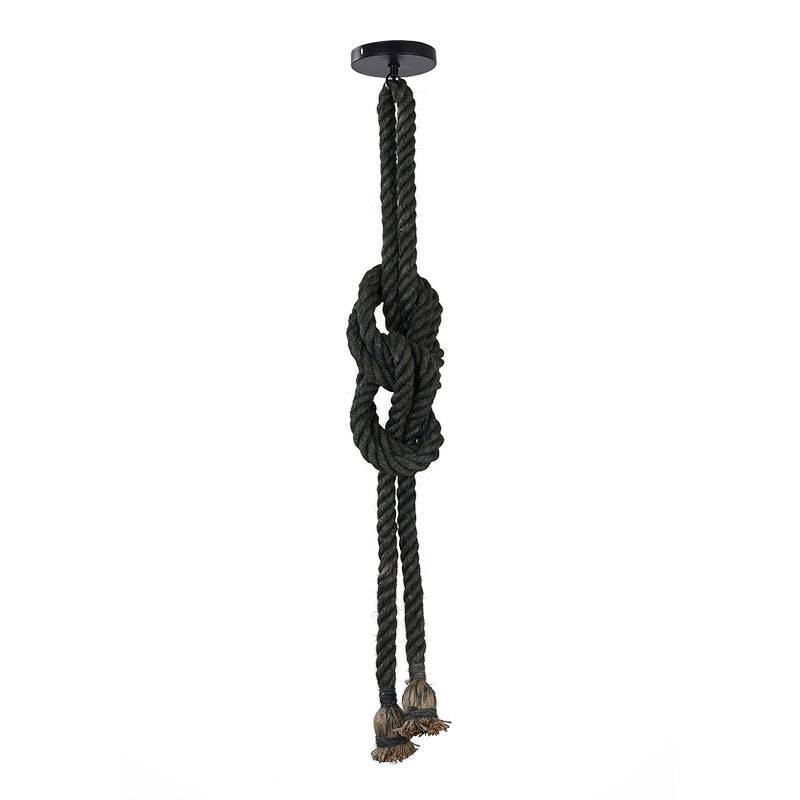 Pendente Corda Duplo Nordecor 2L E27 1,8 mts Cor Chumbo 2037