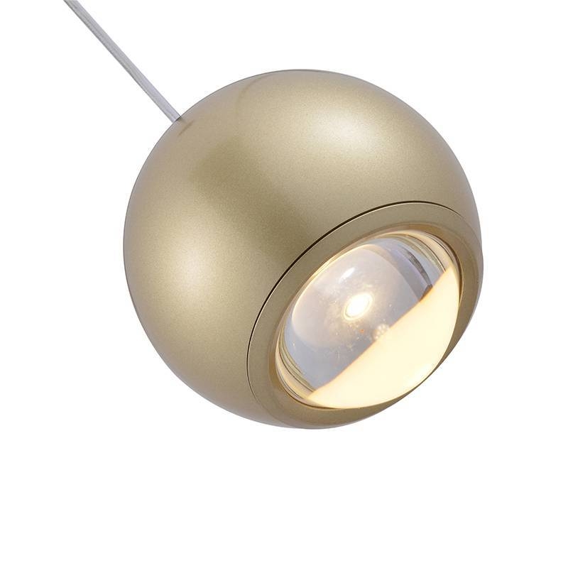 Pendente Nordecor Muna 7 watts 3000K Dourado Fosco Ø100mm 2701