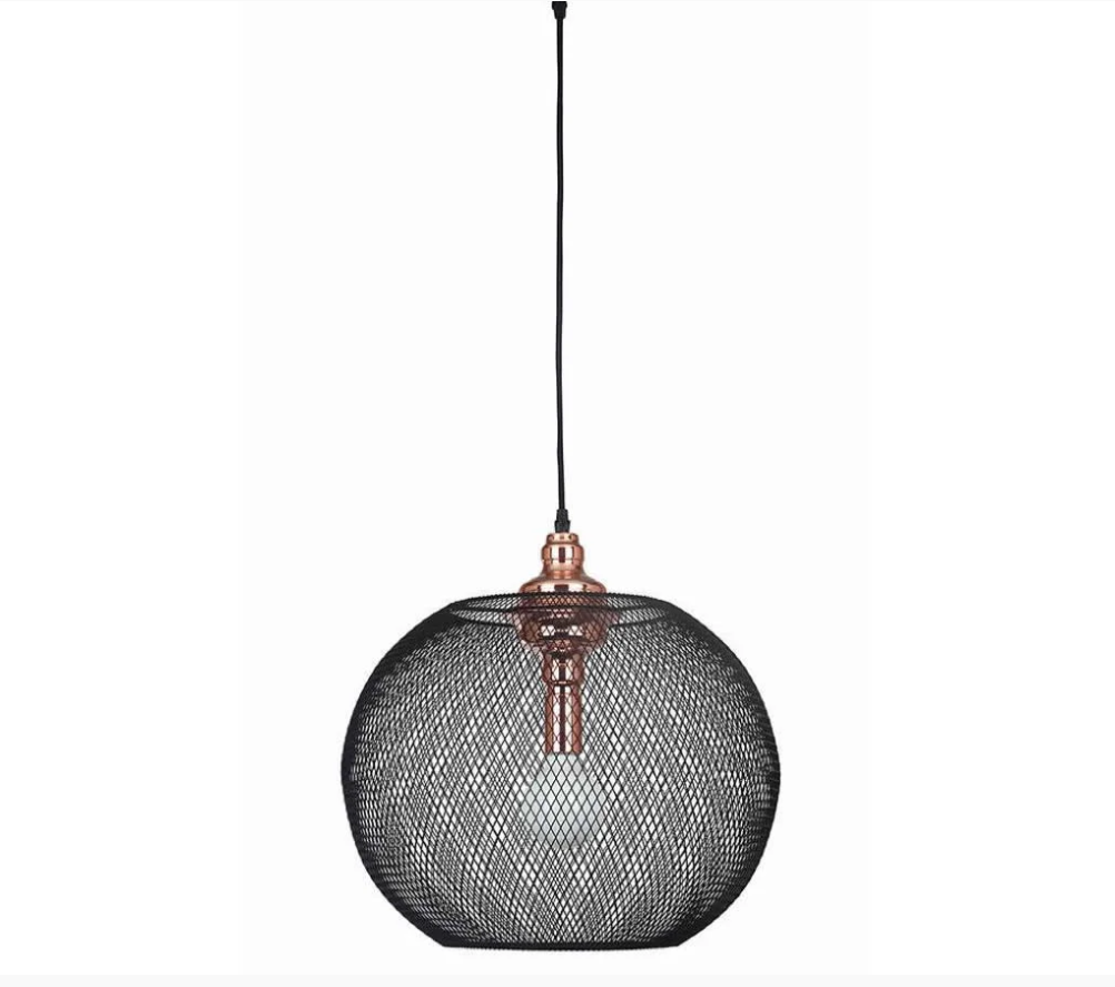 Pendente Skylight Cage Preto e Rose Gold 1L E27 Ø500mm SKY-3032