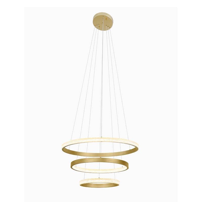 Pendente Nordecor Bean 83 watts 3000K Dourado Fosco Bivolt Ø400/600/800mm 2459