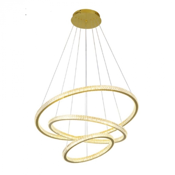 Pendente Skylight Saturno Dourado 224 watts 3000K Bivolt Ø800mm SKY-3356