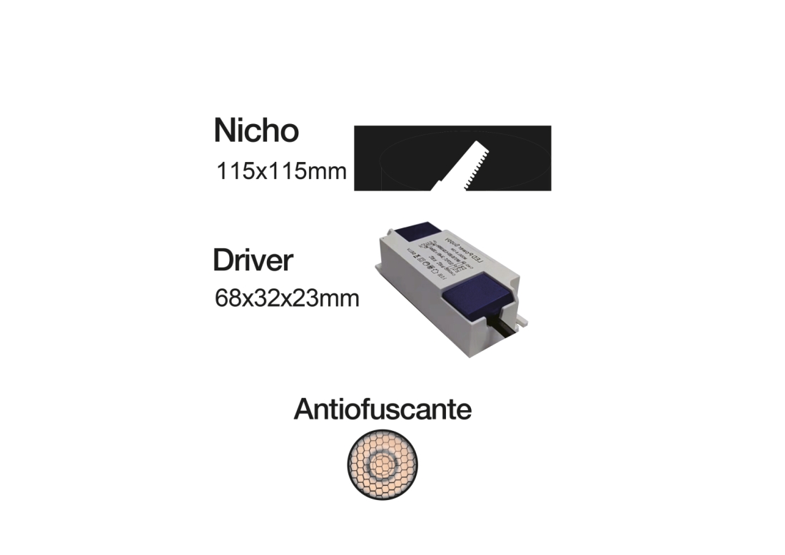 Luminária Embutir Romalux Square 28 watts 2700K 24° Antiofuscante IP20 125x125x55mm 80218
