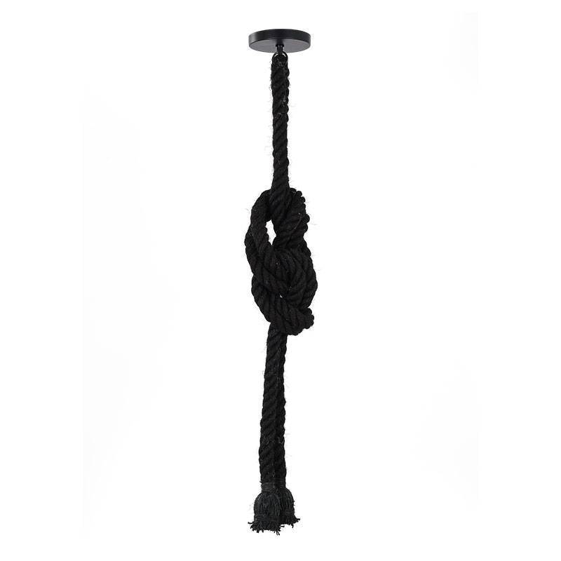 Pendente Corda Duplo Nordecor 2L E27 1,8 mts Cor Preto 2035