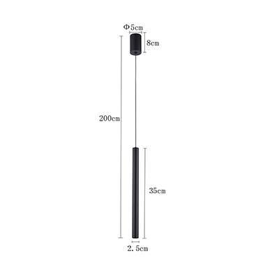 Pendente Nordecor Dunn 3 watts 3000K Preto Ø25x350mm 2689