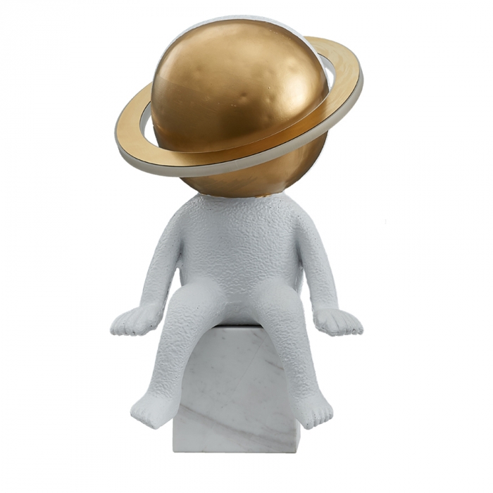 Abajur Skylight Toy Branco e Dourado 6 watts Bivolt 520XØ250mm SKY-3087AB