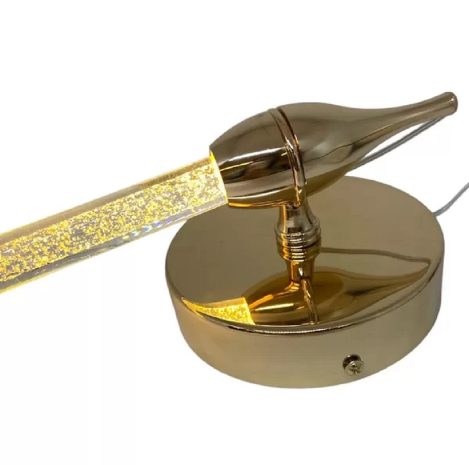 Arandela GMH Cometa Dourado 3 watts 3000K Bivolt Ø120X360mm A-COMETA-GOLD