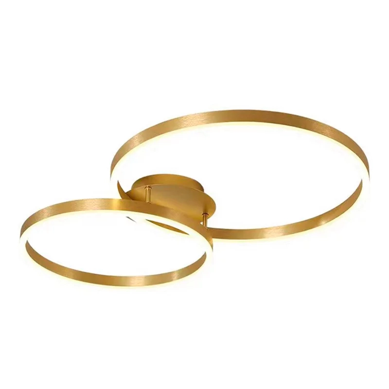 Plafon GMH Delta Dourado 50 watts 3000K Bivolt Ø470mm PL-DELTA-70-GOLD