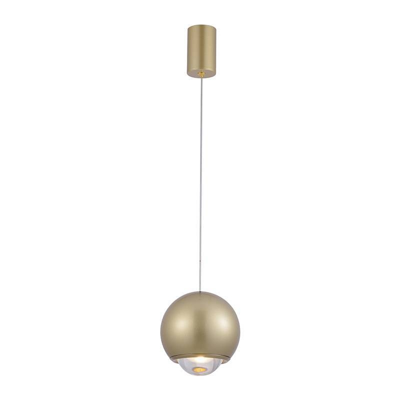 Pendente Nordecor Muna 7 watts 3000K Dourado Fosco Ø100mm 2701