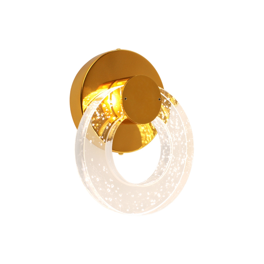 Arandela GMH Urano Dourado 5 watts 3000K Bivolt 150X120mm A-URANO-GOLD