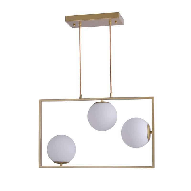 Pendente Nordecor Ibba 3L E27 Dourado 350x600mm 2298