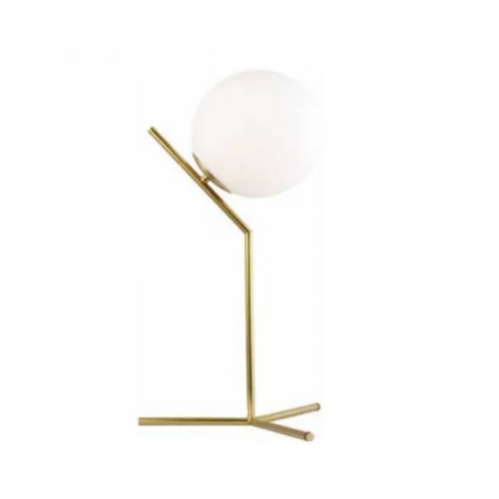 Abajur Skylight Mystic Dourado e Vidro Leitoso 1L E27 Bivolt 525X300X300mm SKY-3080AB