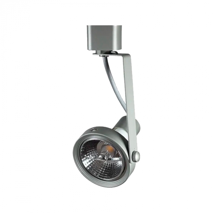Spot Skylight Usual Silver p/ Trilho 1L AR70 GU10 Alumínio e ABS Bivolt Ø78X220mm SKY-014SL