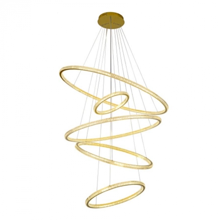 Pendente Skylight Saturno Dourado 500 watts 3000K Bivolt Ø1200mm SKY-3357