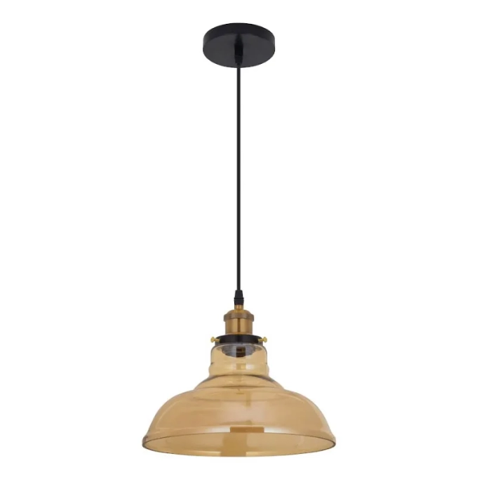 Pendente GMH Citrino Âmbar 1L E27 Bivolt Ø270X275mm P-CITRINO-AMBAR