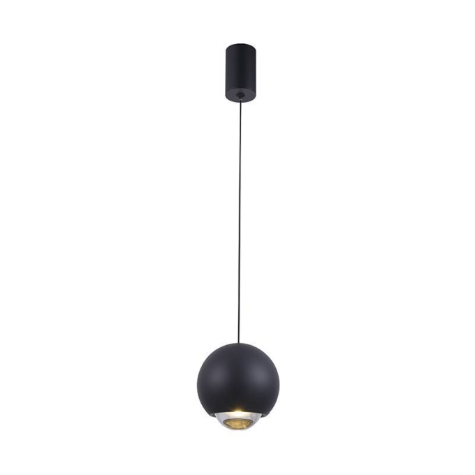 Pendente Nordecor Muna 7 watts 3000K Preto Ø100mm 2700
