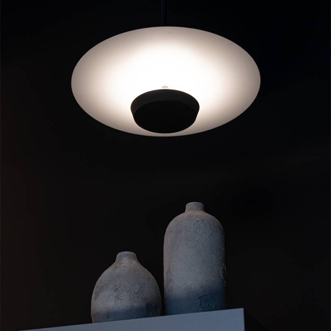 Pendente Nordecor Dolla 18 watts 3000K Preto Ø400x600mm 2523