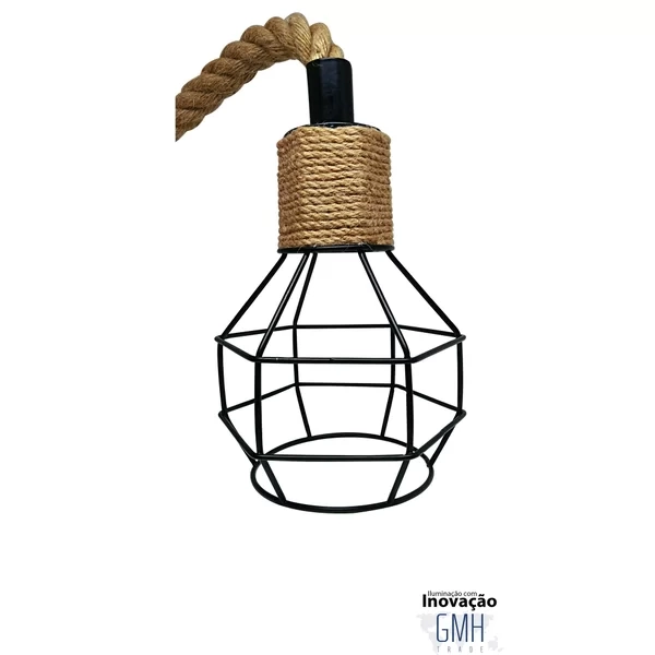 Pendente GMH Cargo Preto 1L E27 150X130mm P-CARGO