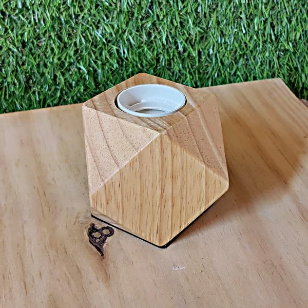 Luminária de Mesa GMH Twist Madeira 1L E27 100X80mm LTWIST