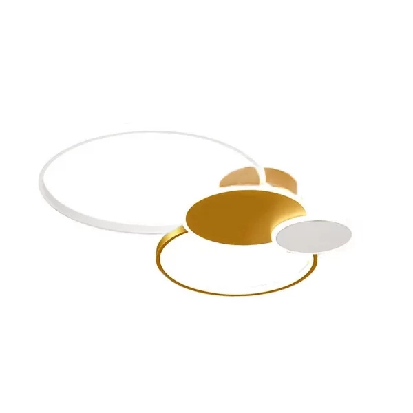 Plafon GMH Rigel Dourado 55 watts 3000K Bivolt Ø400mm PL-RIGEL-110-GOLD