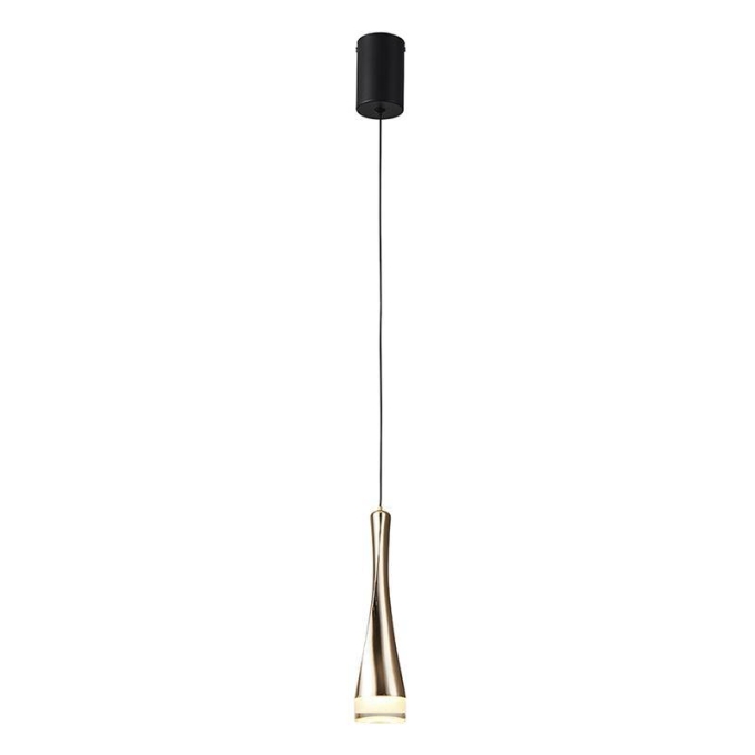 Pendente Nordecor Noet 5 watts 3000K Ouro Champagne Ø60x245mm 2570