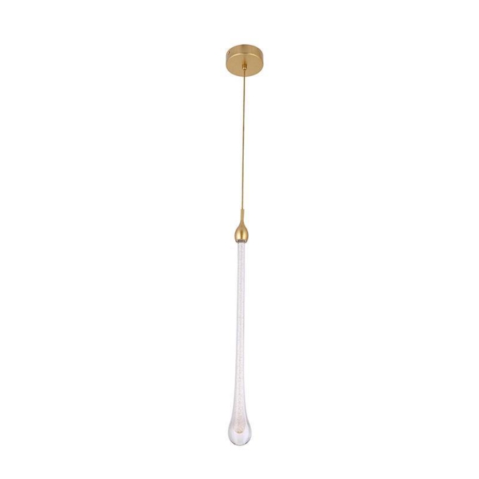 Pendente Nordecor Ziah Dourado 3 watts 3000K Bivolt Ø50x560mm 2410