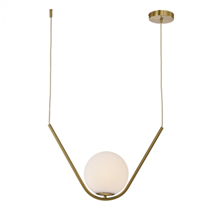 Pendente Skylight Gift Dourado e Vidro Leitoso 1L E27 25 watts 500mm SKY-3045
