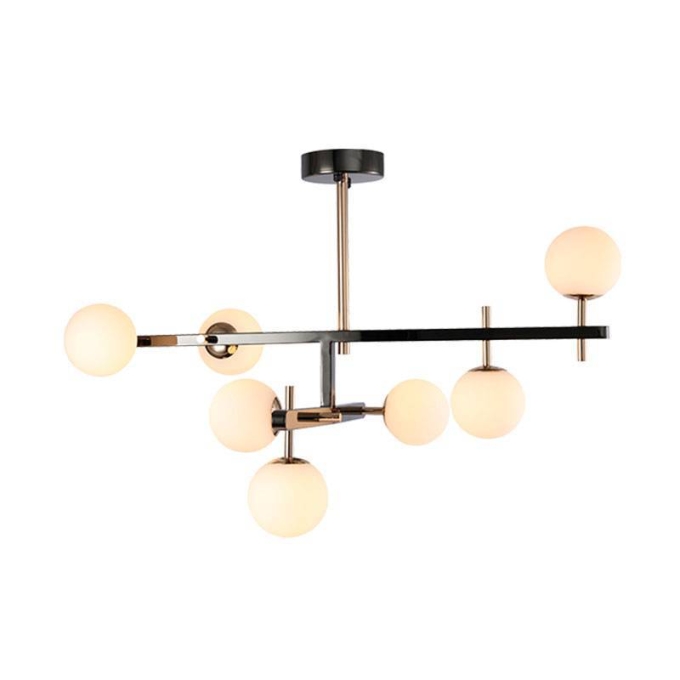 Pendente Nordecor Romai Ori 7L G9 Onix e Dourado 850x500mm 2195
