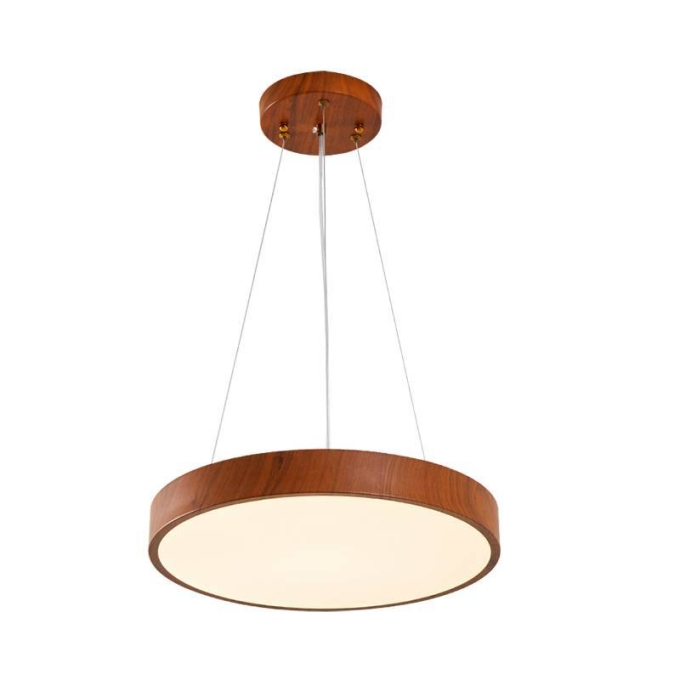Pendente Nordecor Oris 24 watts Imbuia 3000K Bivolt Ø400mm 2454