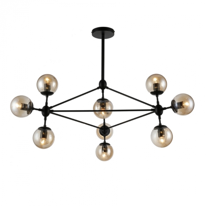 Pendente Skylight Maze Preto e Vidro Champagne 10L E27 25 watts Ø1100X860mm SKY-3031