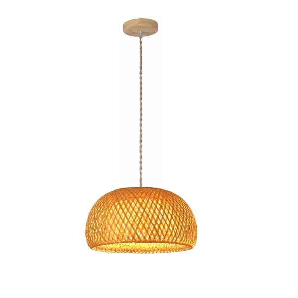 Pendente GMH Sumatra Fibra de Bambu 1L E27 Ø450x220mm P-SUMATRA-45