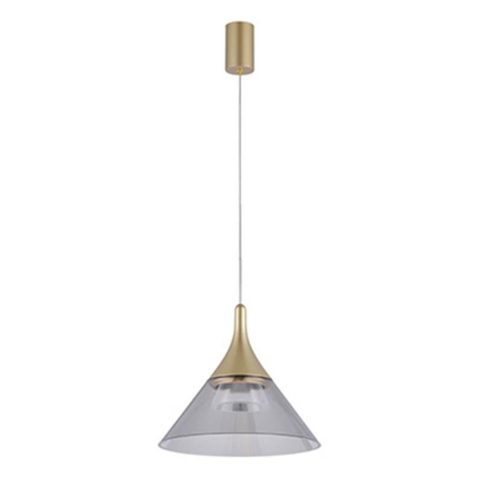Pendente Nordecor Thom 7 watts 3000K Dourado Fosco Ø195x180mm 2695
