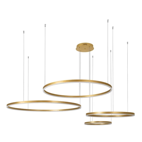 Pendente GMH Cosmos Dourado 176 watts 3000K Bivolt Ø1000/Ø800/Ø600/Ø400mm O-COSMOS-280-GOLD