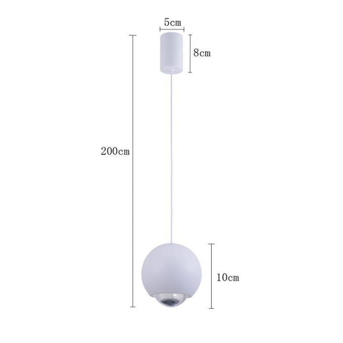Pendente Nordecor Muna 7 watts 3000K Branco Ø100mm 2699